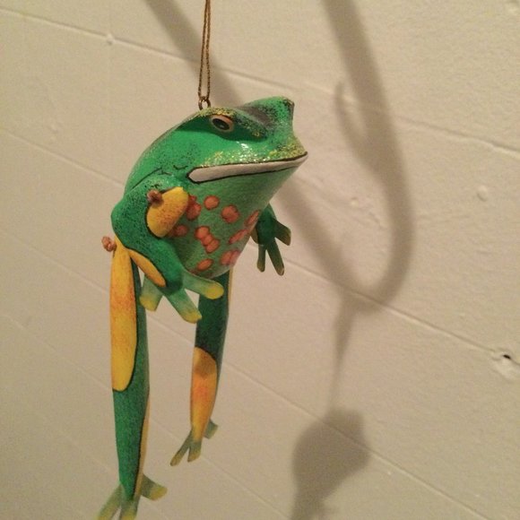 Frog ornament home decor Christmas tree ornament decor rare - Picture 1 of 8